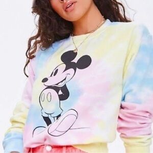 Forever 21 Disney Pastel Tie-Dye Mickey Mouse Sweater